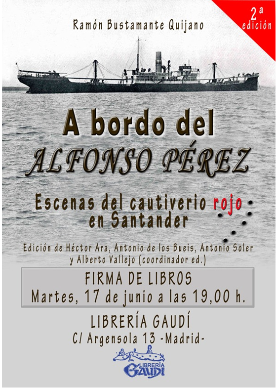 Firma de libros “A bordo del Alfonso Pérez” en Librería Gaudí.