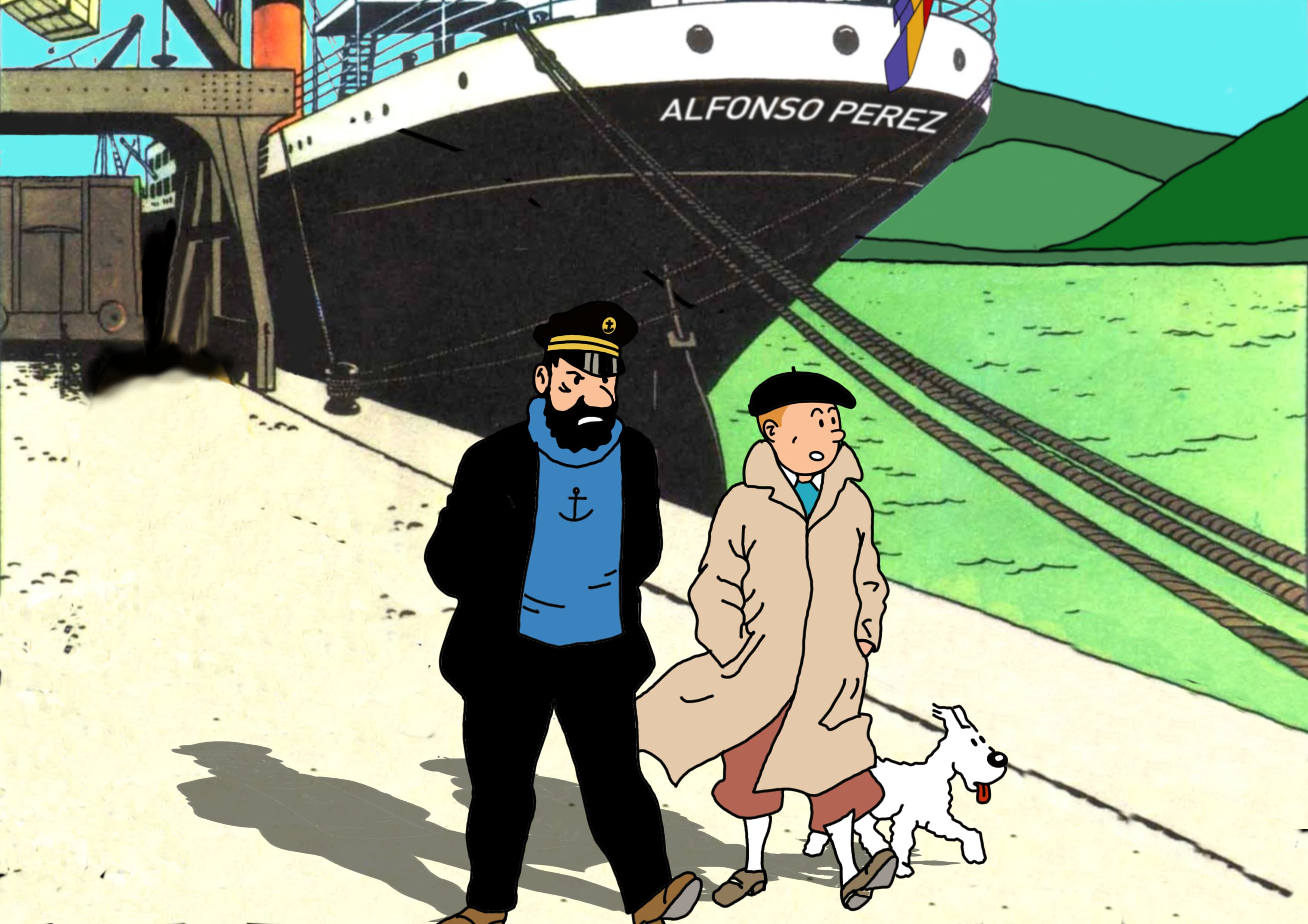 Tintín a bordo del AP